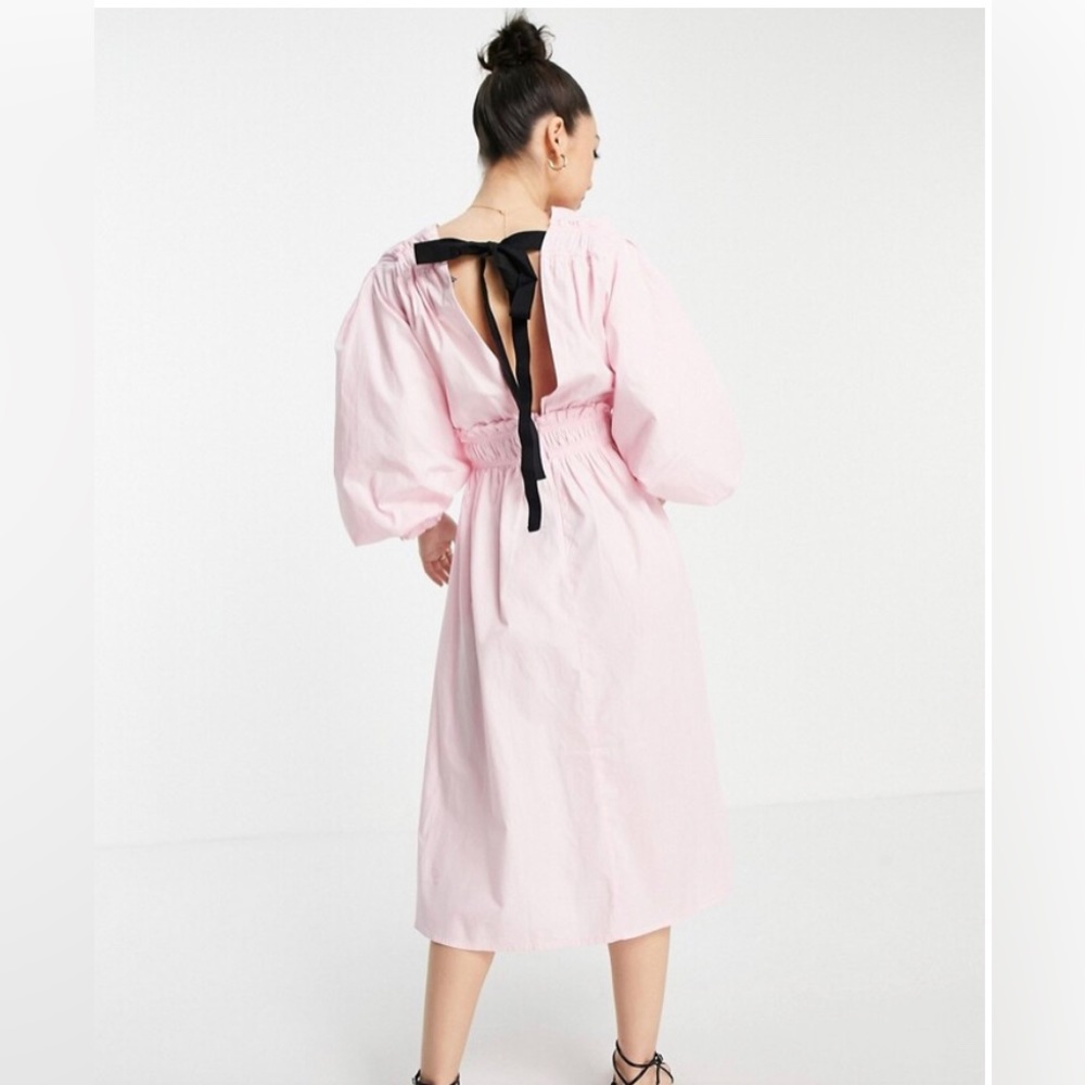 Tie Back Pink Dress